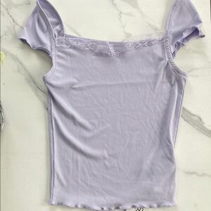 Dazy Women's Light Purple Off-Shoulder Blouse